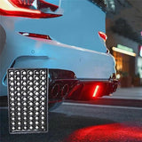 AutoBizarre 12V F1 Style 72 LED Red Rectangle Rear Third Flashing Tail Brake Lights Rear Bumper Pilot Flash Lamp Warning Strobe Stop Safety Light Universal for All Cars, Bikes, SUV, etc