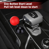 AutoBizarre Car Push Start Stop Button Ring ABS Plastic Joystick Style Cover for Push Start Stop Button Protection and Decoration for All Cars (Red)