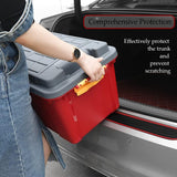 AutoBizarre 90cm x 7cm Black Red Car Rear Bumper Protector Guard Anti-Scratch Anti-Slip Car Trunk Door Sill Protector Rubber Strip for Trunk Protection and Decoration