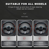 AutoBizarre Car Anti Skid Non Slip Wood Grain Finish Steering Wheel Grip Covers Decoration Universal for All Cars - Set of 2 pcs