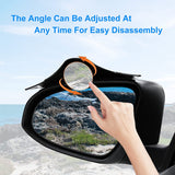 AutoBizarre Bat Shaped 2 in 1 Car Rear View Mirror Rain Eyebrow Weatherstrip Auto Mirror Rain Shield in Carbon Fiber Finish with Adjustable Blind Spot Mirror Set of 2 pcs Compatible with All Cars