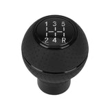 AutoBizarre 5 Speed Aluminum Base Metal Ring Leather Covered Gear Knob Gear Shifter Handle Knob For All Manual Transmission Cars