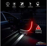AutoBizarre Car Anti Collision Door Safety 144 LED Strobe Flashing Moving Matrix Strip Light Door Warning Light For All Cars (Set of 2 piece)