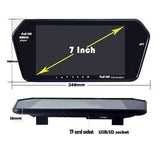 AutoBizarre 7 Inch Full HD Bluetooth LED Video Monitor Screen with Bluetooth, USB and SD Card Slot