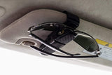 AutoBizarre Car Sun Visor Glasses Clip Holder/Card Holder with 180 Degree Rotation and Carbon Fiber Design Finish