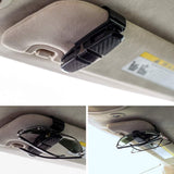 AutoBizarre Car Sun Visor Glasses Clip Holder/Card Holder with 180 Degree Rotation and Carbon Fiber Design Finish