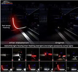 AutoBizarre Car Anti Collision Door Safety 144 LED Strobe Flashing Moving Matrix Strip Light Door Warning Light For All Cars (Set of 2 piece)