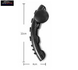 AutoBizarre Car Anti Skid Non Slip Black Carbon Fiber Decoration Steering Wheel Grip Covers with Spinner Booster Handle Knob Ball Universal for All Cars - Set of 2 pcs