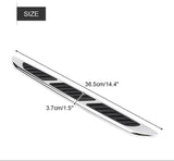 AutoBizarre Car Styling Decorative Side Vents Air Flow Duct ABS Chrome Stickers - Set of 2 - Compatible with All Cars