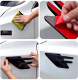 AutoBizarre Car Styling Decorative Black Carbon Fiber Side Vents Air Flow Duct Grill Sticker Universal for All Cars - Set of 2 pcs