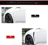 AutoBizarre Car Styling Decorative Black Fender Side Vents Air Flow Duct Stickers - Set of 2 - Compatible with All Cars