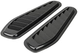 AutoBizarre Car Styling Decorative Air Flow Intake Hood Scoop Bonnet Fender Black Carbon Fiber Vents Stickers - Set of 2 - Compatible with All Cars