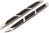 AutoBizarre Car Styling Decorative Side Vents Air Flow Duct ABS Chrome Stickers - Set of 2 - Compatible with All Cars