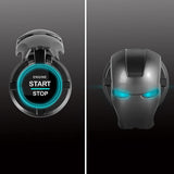 AutoBizarre Car Engine Ignition Start Stop Switch Button Ring Iron Man Cover for Switch Protection and Decoration for All Cars