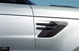 AutoBizarre Car Styling Decorative Black Carbon Fiber Side Vents Air Flow Duct Grill Sticker Universal for All Cars - Set of 2 pcs