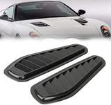 AutoBizarre Car Styling Decorative Air Flow Intake Hood Scoop Bonnet Fender Black Carbon Fiber Vents Stickers - Set of 2 - Compatible with All Cars
