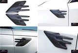 AutoBizarre Car Styling Decorative Black Carbon Fiber Side Vents Air Flow Duct Grill Sticker Universal for All Cars - Set of 2 pcs