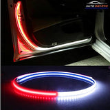 AutoBizarre Car Anti Collision Door Safety 144 LED Strobe Flashing Moving Matrix Strip Light Door Warning Light For All Cars (Set of 2 piece)