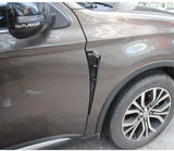 AutoBizarre Car Styling Decorative Black Fender Side Vents Air Flow Duct Stickers - Set of 2 - Compatible with All Cars
