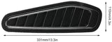 AutoBizarre Car Styling Decorative Air Flow Intake Hood Scoop Bonnet Fender Black Carbon Fiber Vents Stickers - Set of 2 - Compatible with All Cars