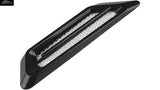 AutoBizarre Car Styling Decorative Side Vents Air Flow Duct Grill Sticker Black Color with Silver Grill Universal for All Cars - Set of 2 pcs