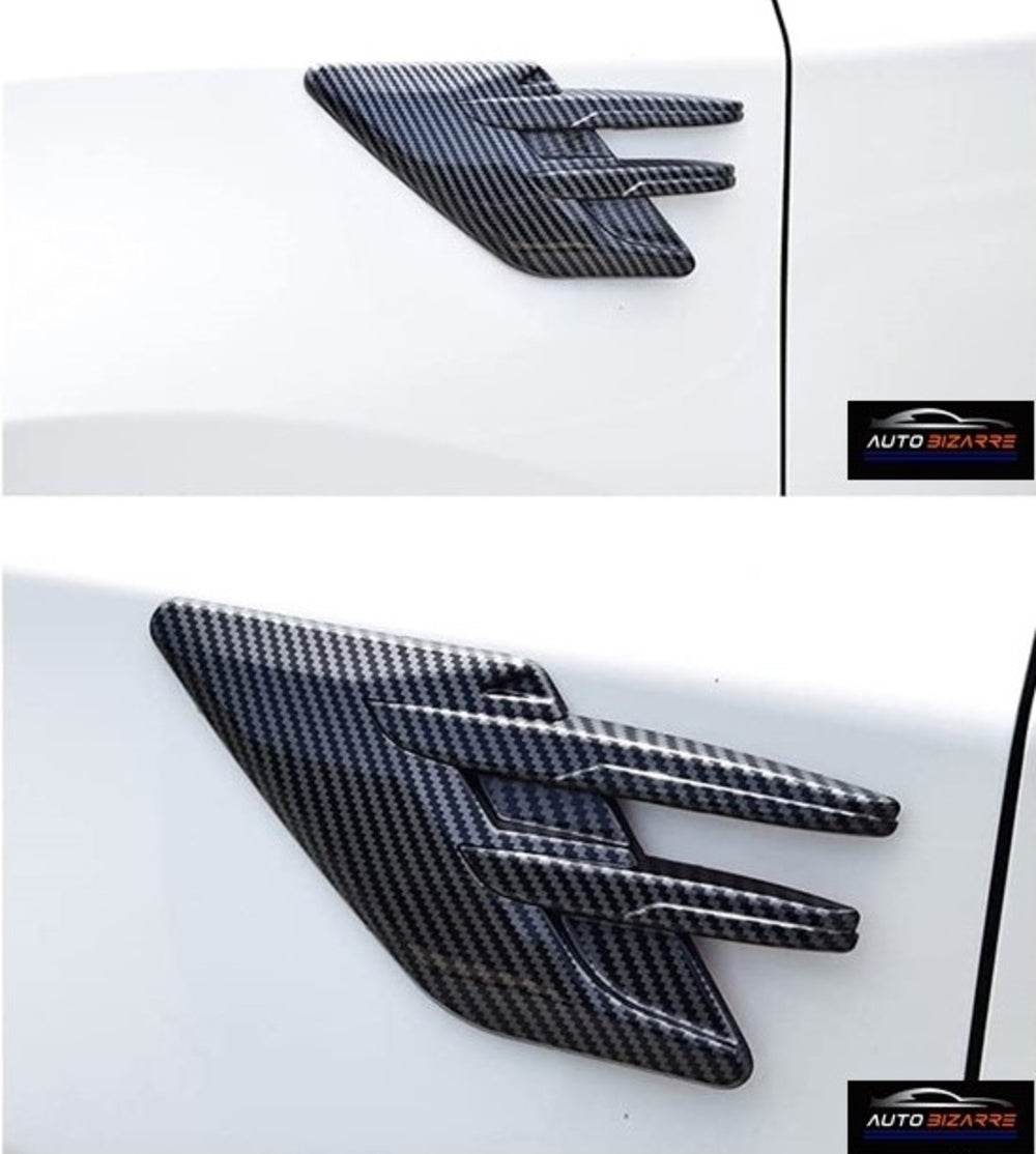 AutoBizarre Car Styling Decorative Black Silver Side Vents Air Flow Du